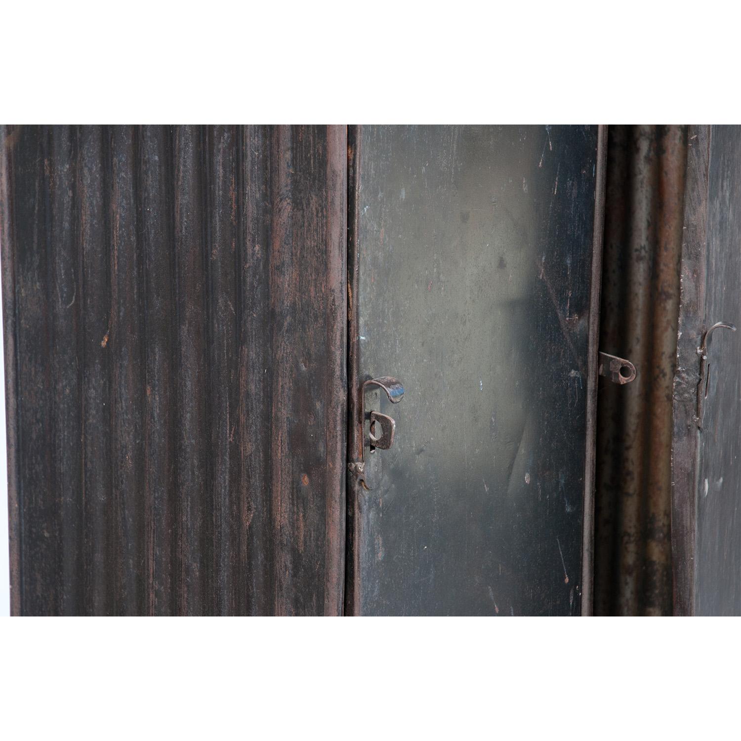 Late 20th Century Vintage Strafor Three-Door Metal Locker, circa 1975