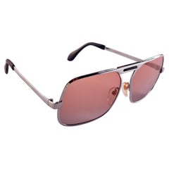 Vintage Strahler Silver Frame Rose Lenses 1970'S Sunglasses