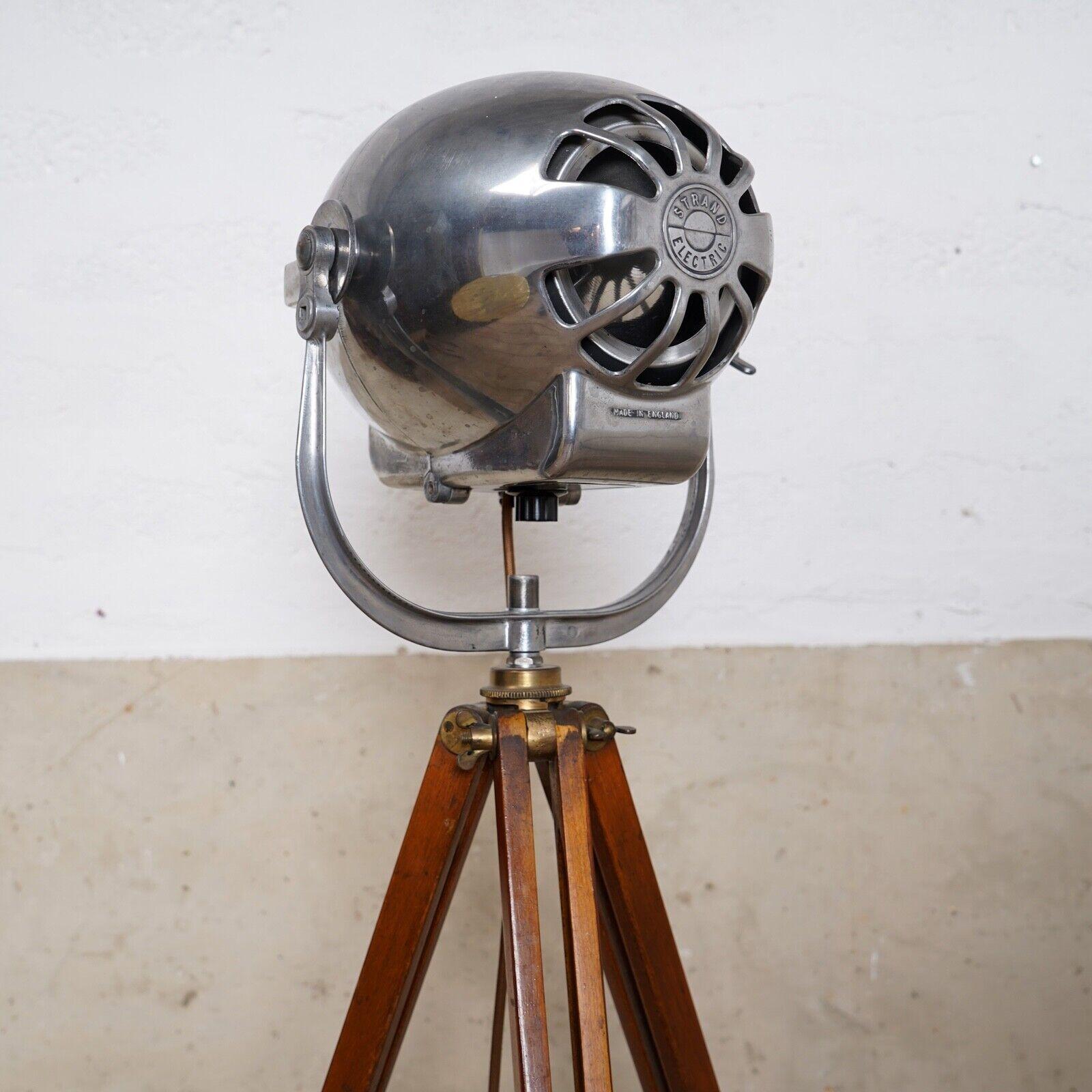British Vintage Strand Electric Theatre Film Spotlight Studio Industrial Floor Lamp