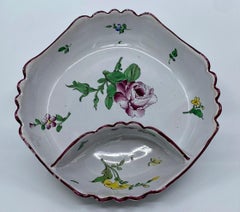 Vintage Strasbourg Style Faience Crudite Dish