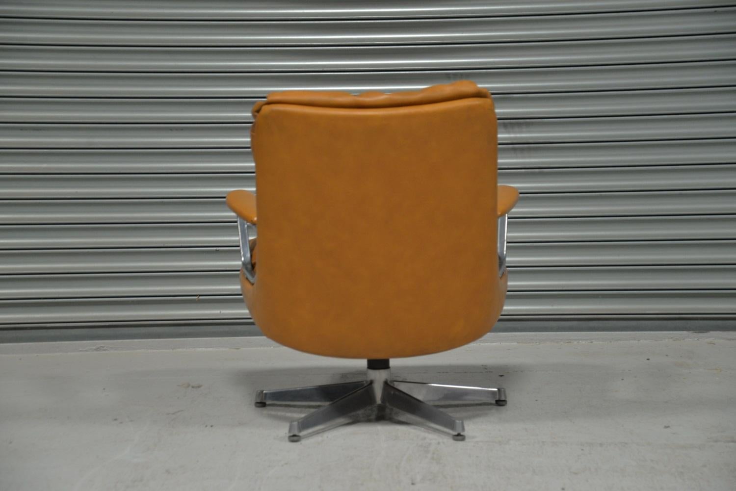 Aluminum Vintage Strassle Gentilina Lounge Armchair by Andre Vandenbeuck, 1960s For Sale