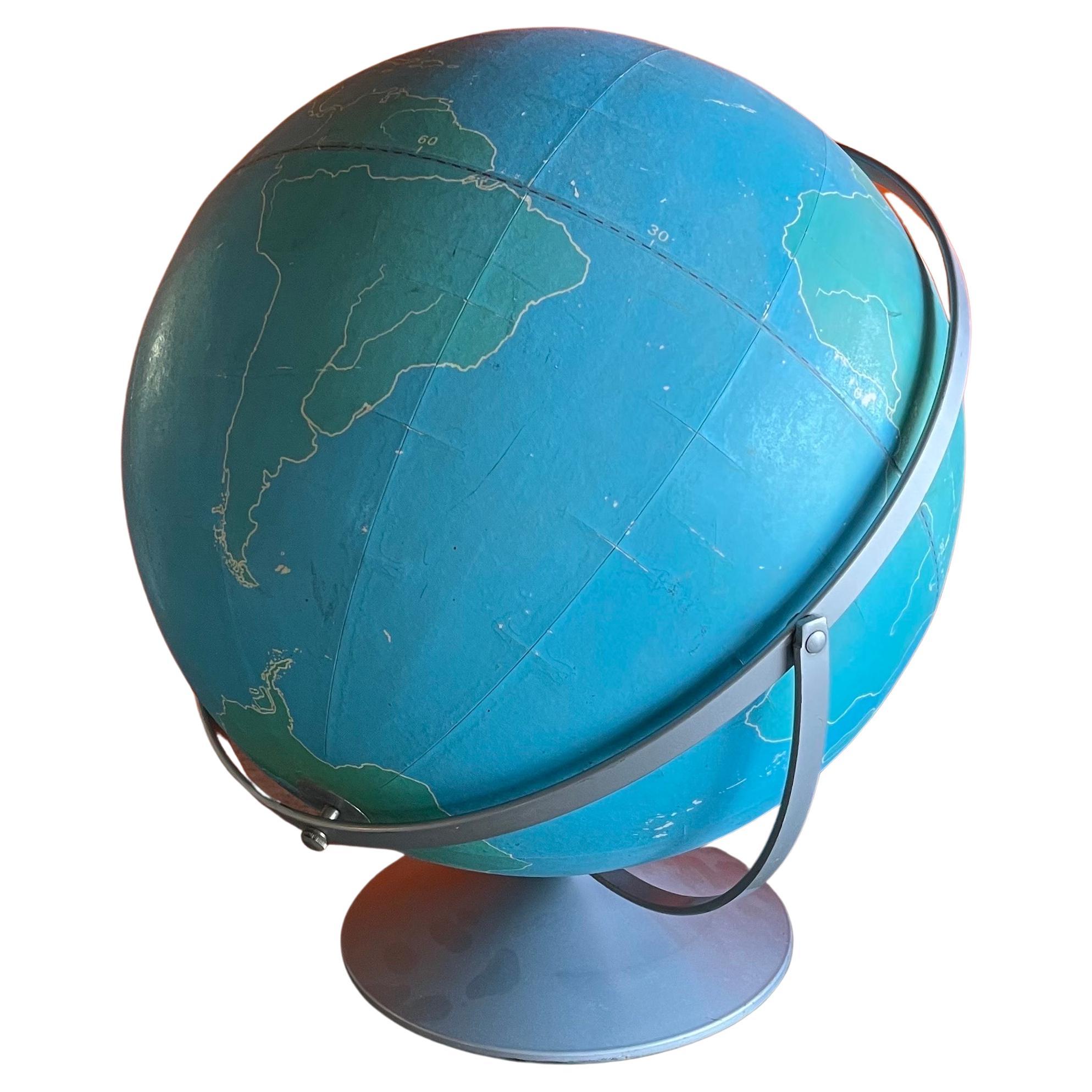 American Vintage Strategy Chalk Teaching Globe on Stand by A.J. Nystrom Co