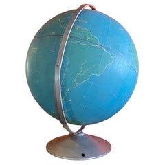 Vintage Strategy Chalk Teaching Globe on Stand by A.J. Nystrom Co