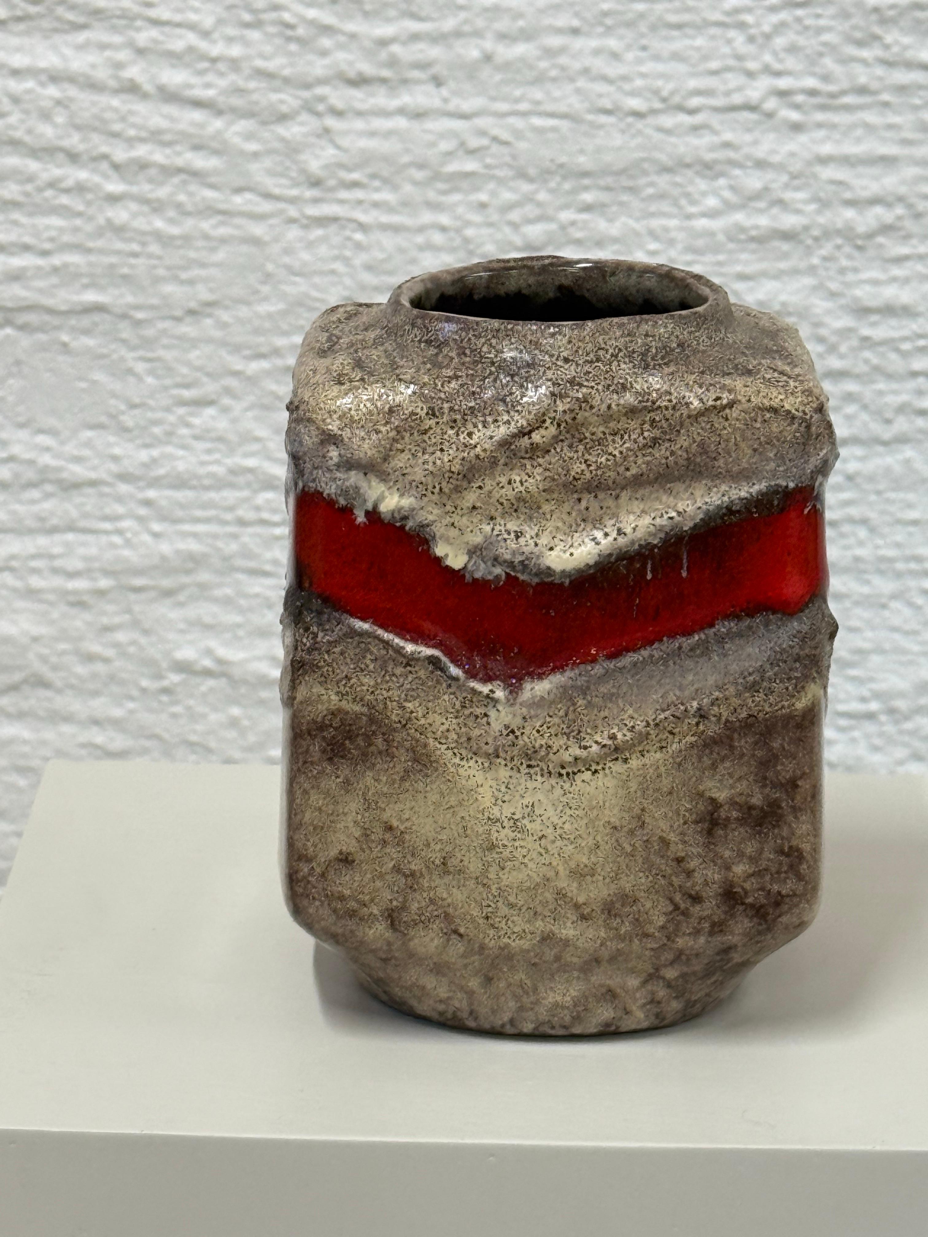 Jarrón Vintage Strehla Keramik - West German Pottery, Años 60 Moderno de mediados de siglo en venta