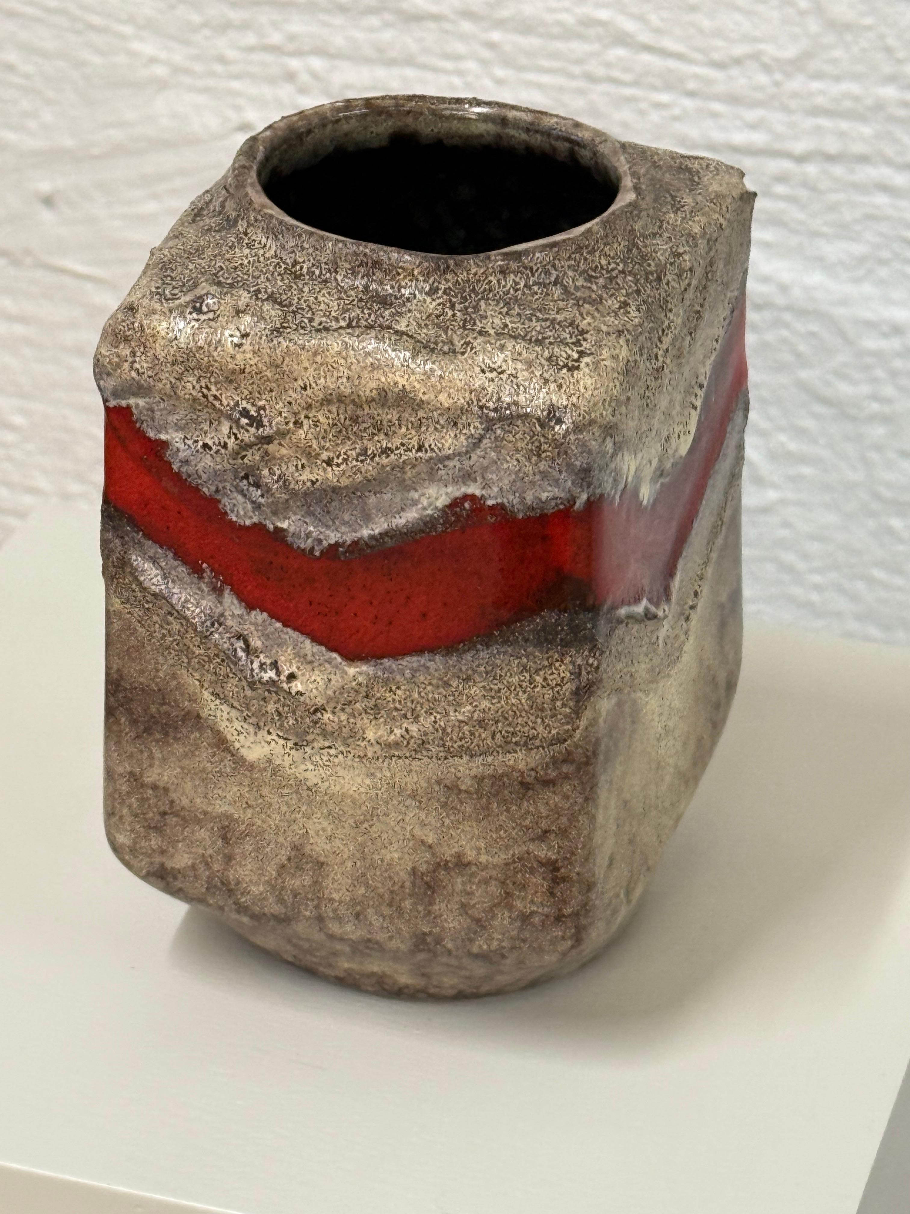 Jarrón Vintage Strehla Keramik - West German Pottery, Años 60 en Bueno estado para la venta en Bergen, NO