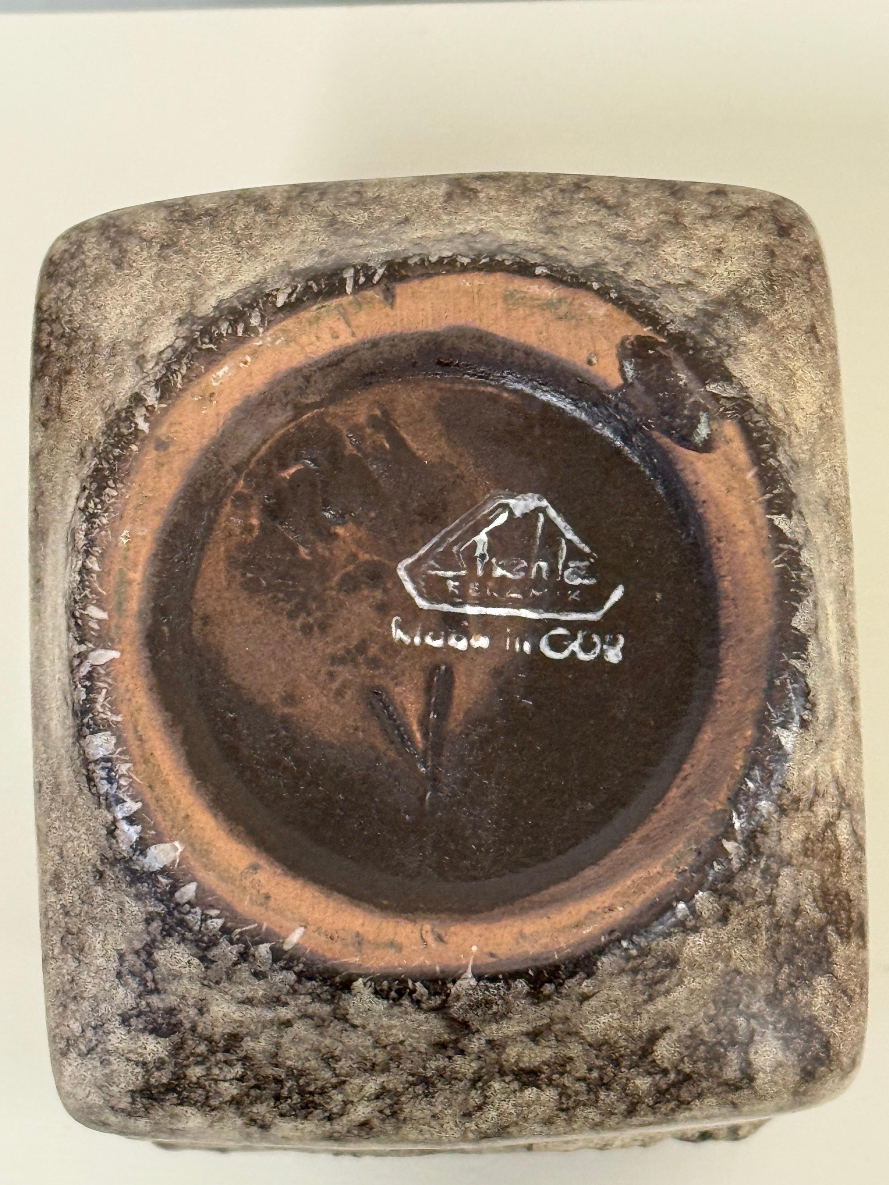 Jarrón Vintage Strehla Keramik - West German Pottery, Años 60 Cerámico en venta
