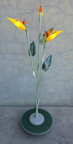 Vintage Strelitzia “Bird of Paradise” Floor Lamp