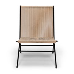 Vintage String Chair by Allan Gould, Hemp Rope & Iron, c. 1950s