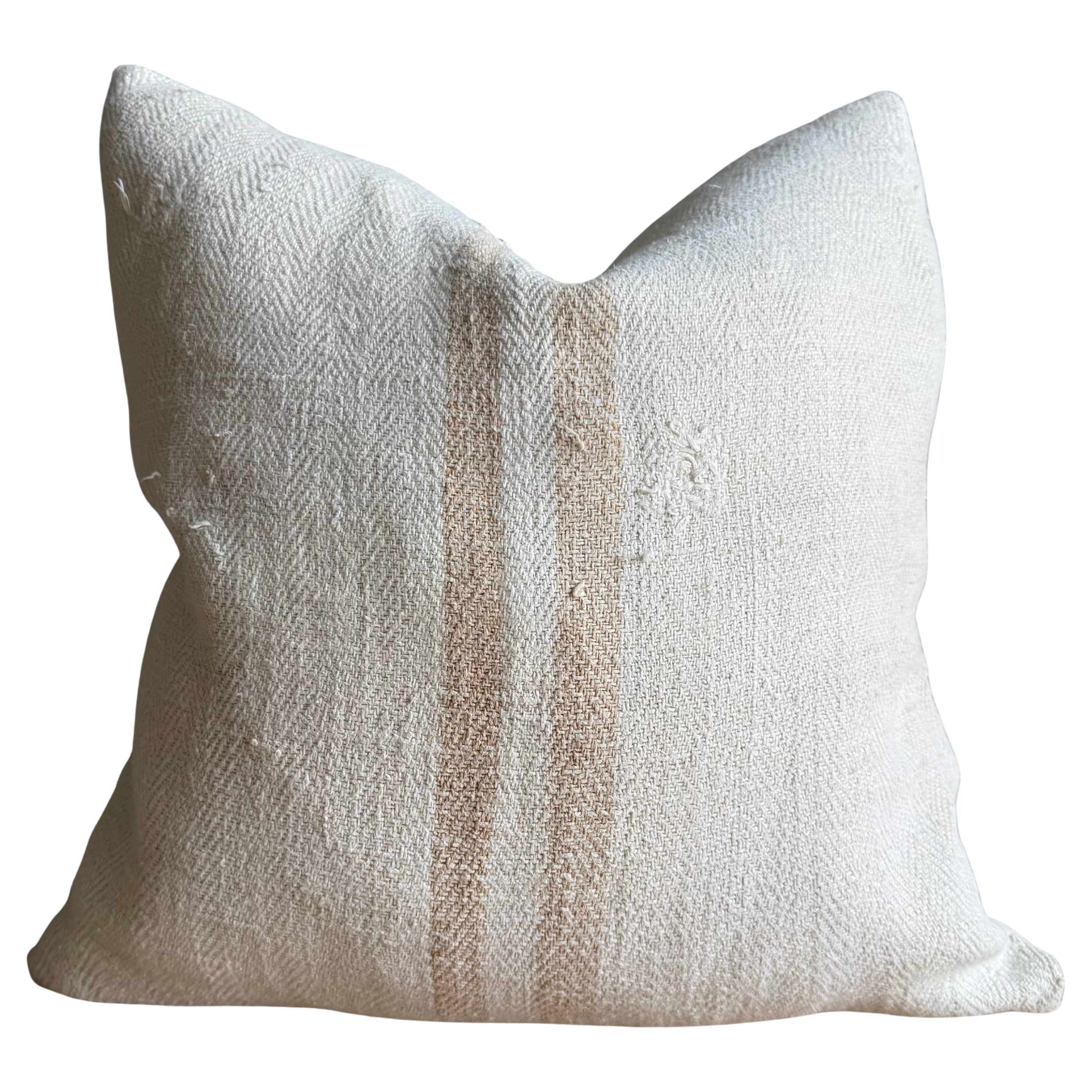 Almohada Vintage Raya Grano con Inserto de Plumón