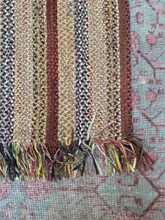 Vintage Striped Hook Rug