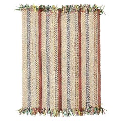 Vintage Striped Hook Rug