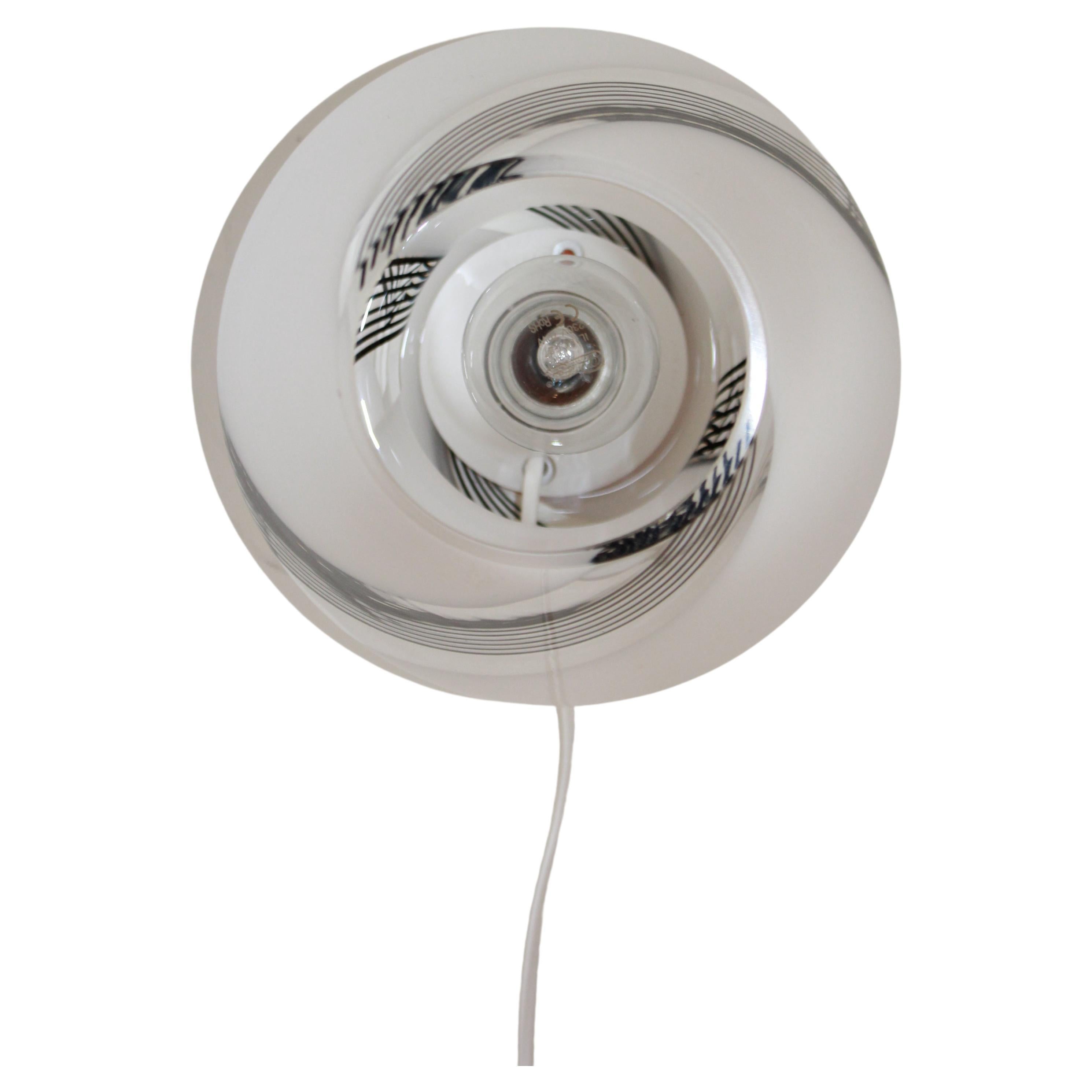 Mid-20th Century Vintage Striped Murano Glass Mushroom Table Lamp, Italy 1960s