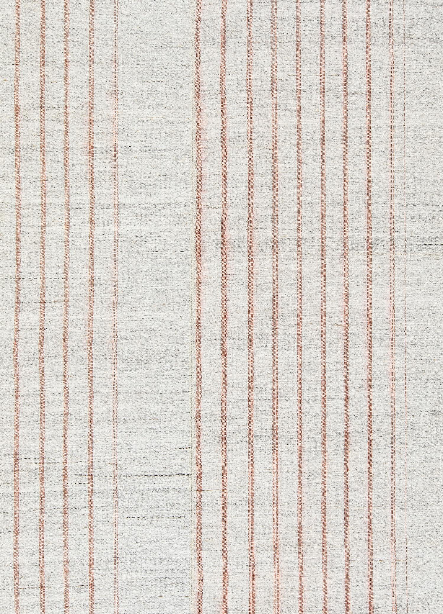 neutral striped rug