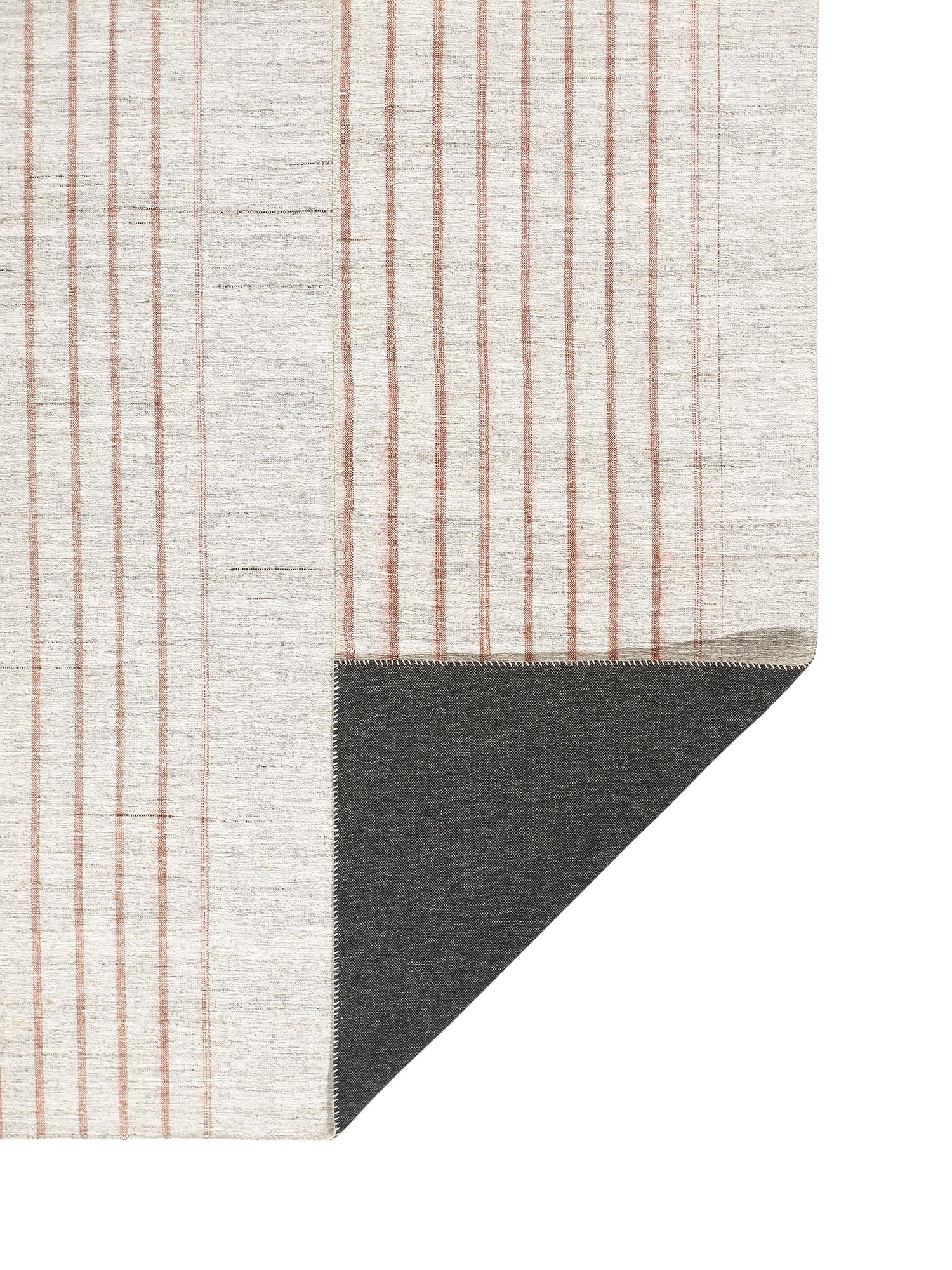 Hand-Woven Vintage Striped Neutral Toned Pelas Rug  For Sale