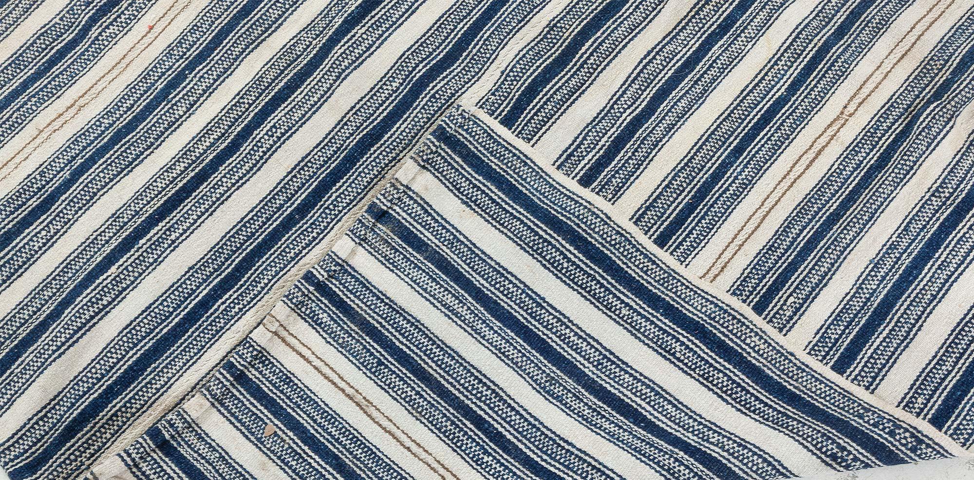 Laine Vintage Striped Persian Kilim Rug Doris Leslie Blau en vente