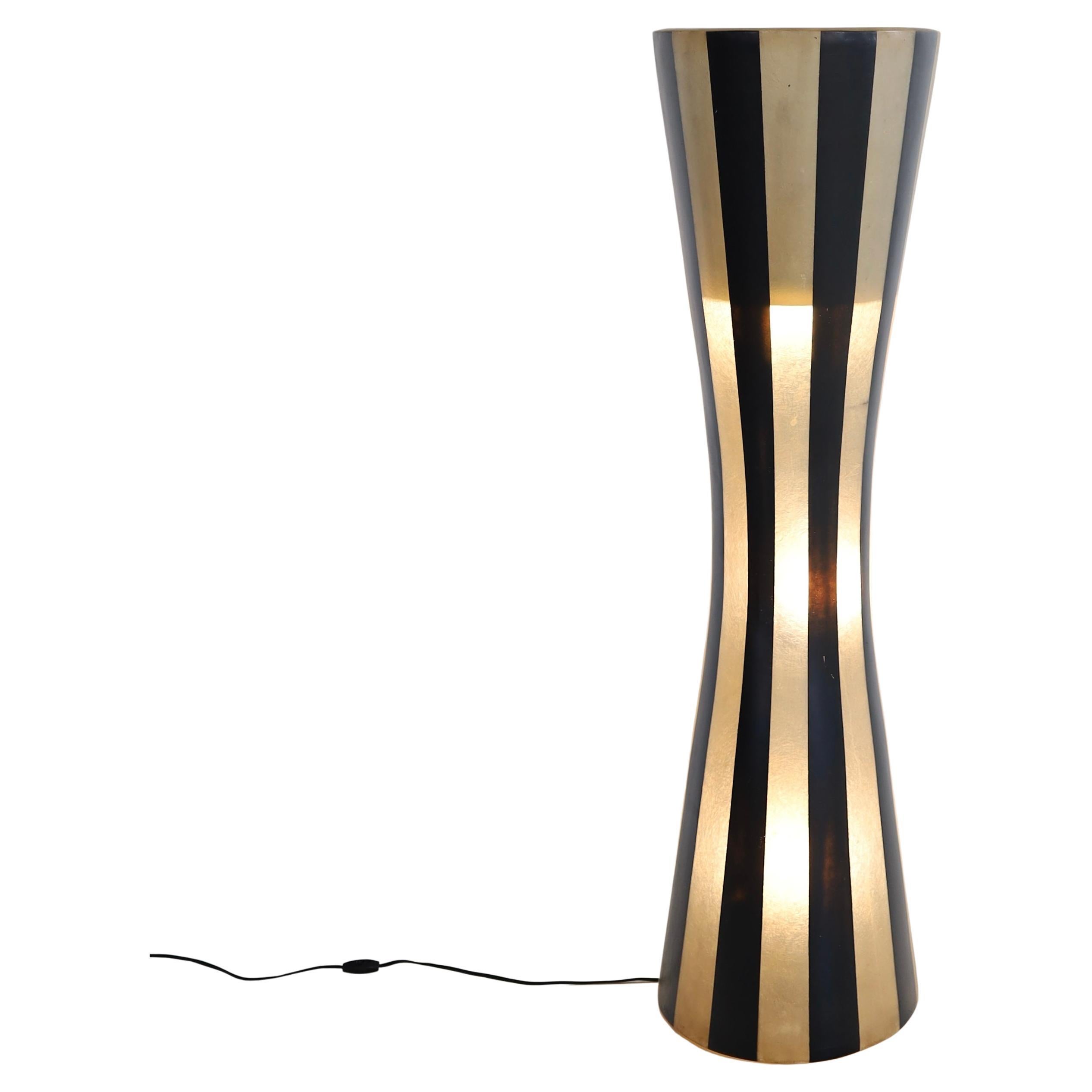 Jardinière / lampe vintage à rayures #1 en vente