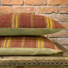 Vintage Striped Turkmen Pillow Covers (Pair)
