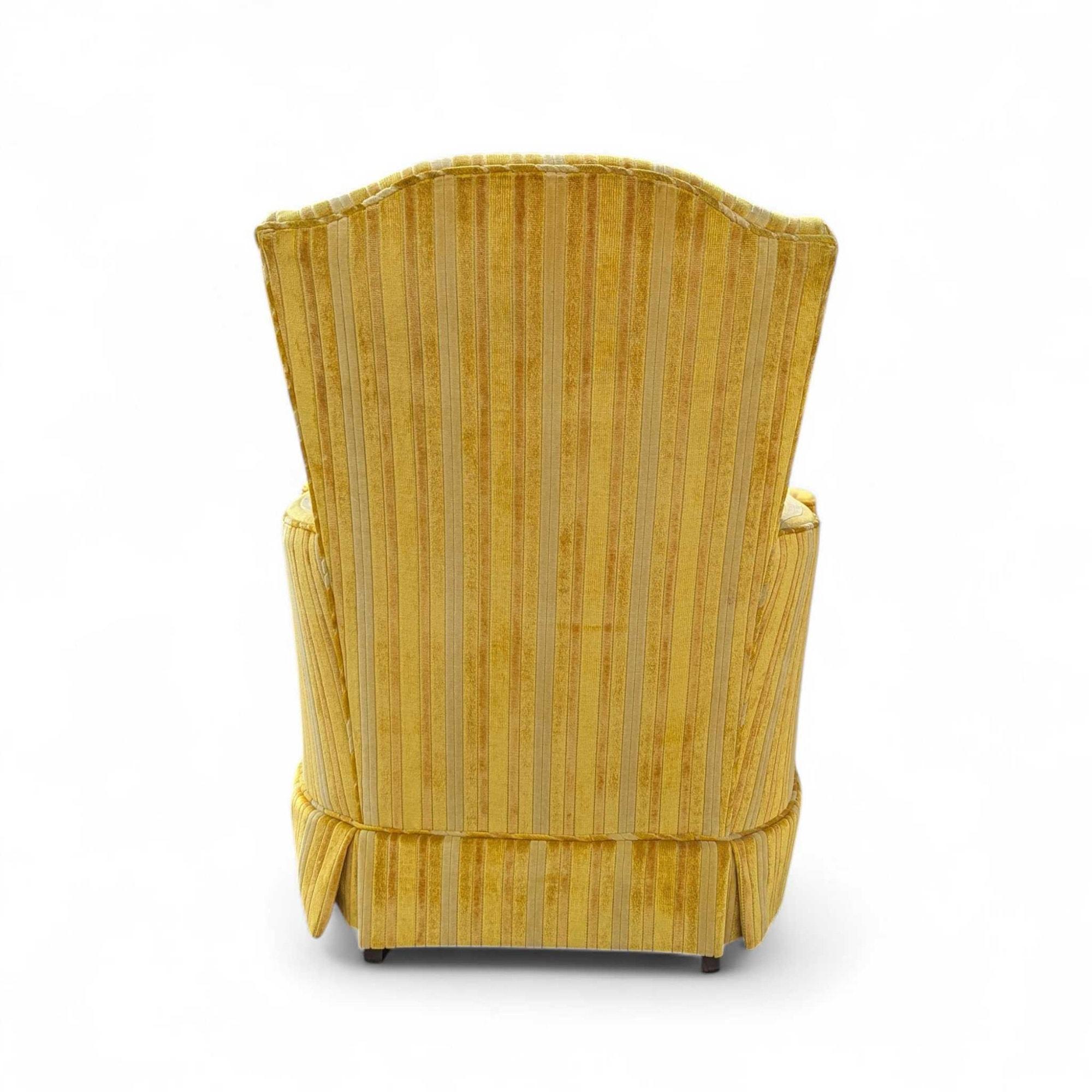 Vintage Striped Yellow Tufted Lounge Chair, Mid-Century Modern im Angebot 8