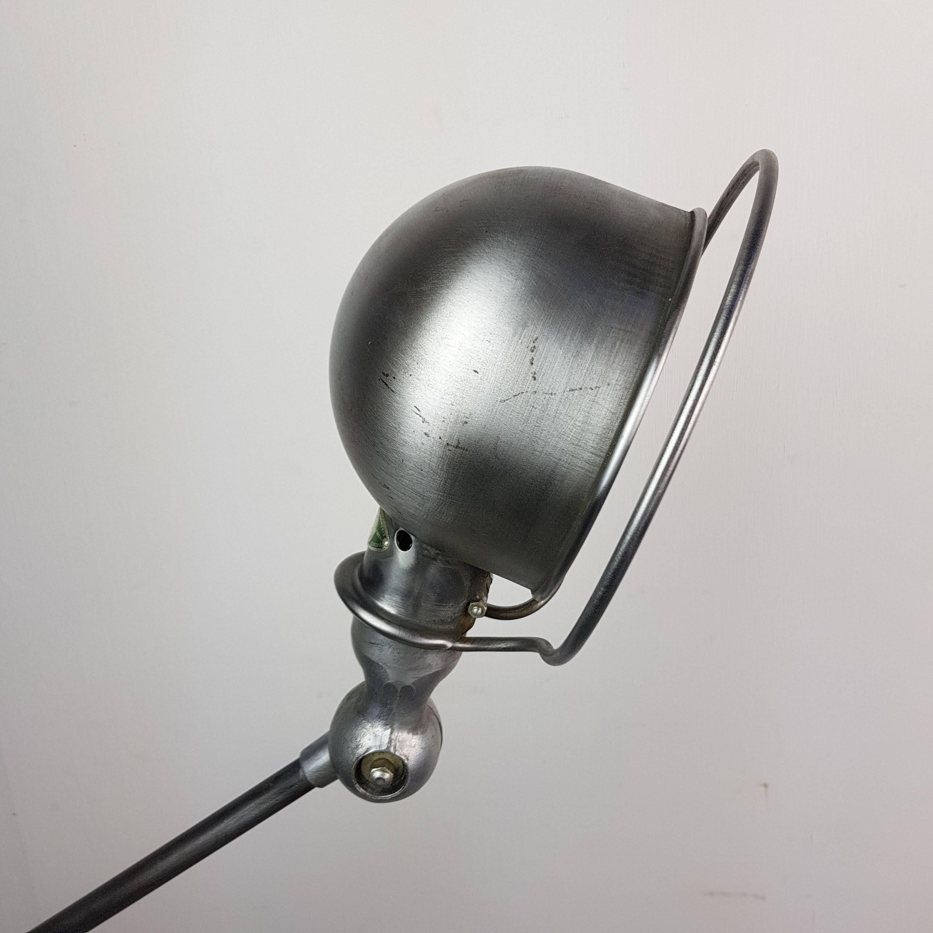 Vintage Stripped and Polished French Jielde Floor Lamp For Sale 2