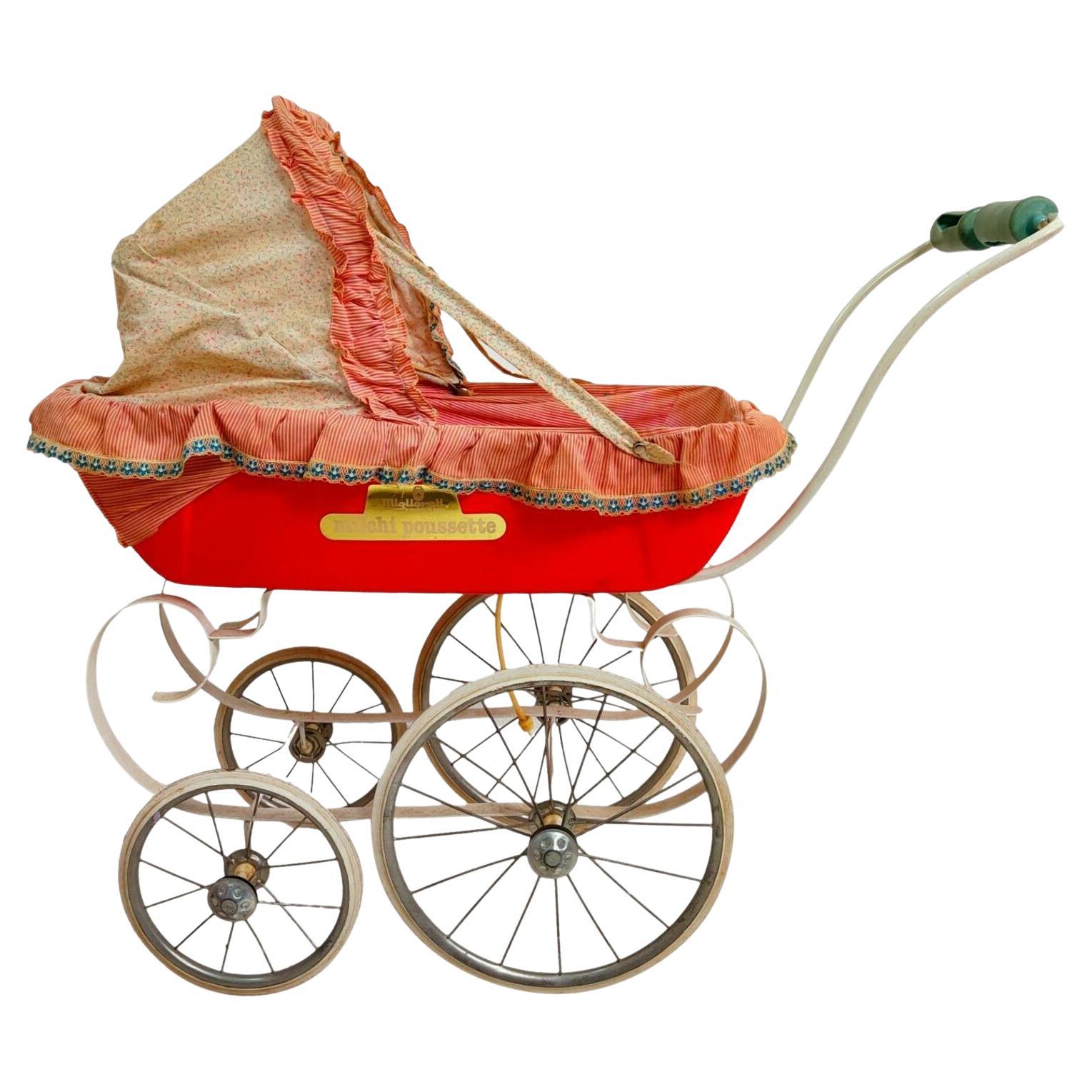 Vintage Stroller "Milchi Poussette" Series by Migliorati, 1979 For Sale