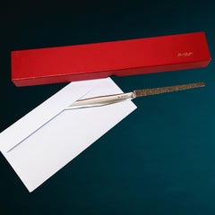 Vintage Stuart Devlin Sterling Silver & Gilt Letter Opener in Box London 1979