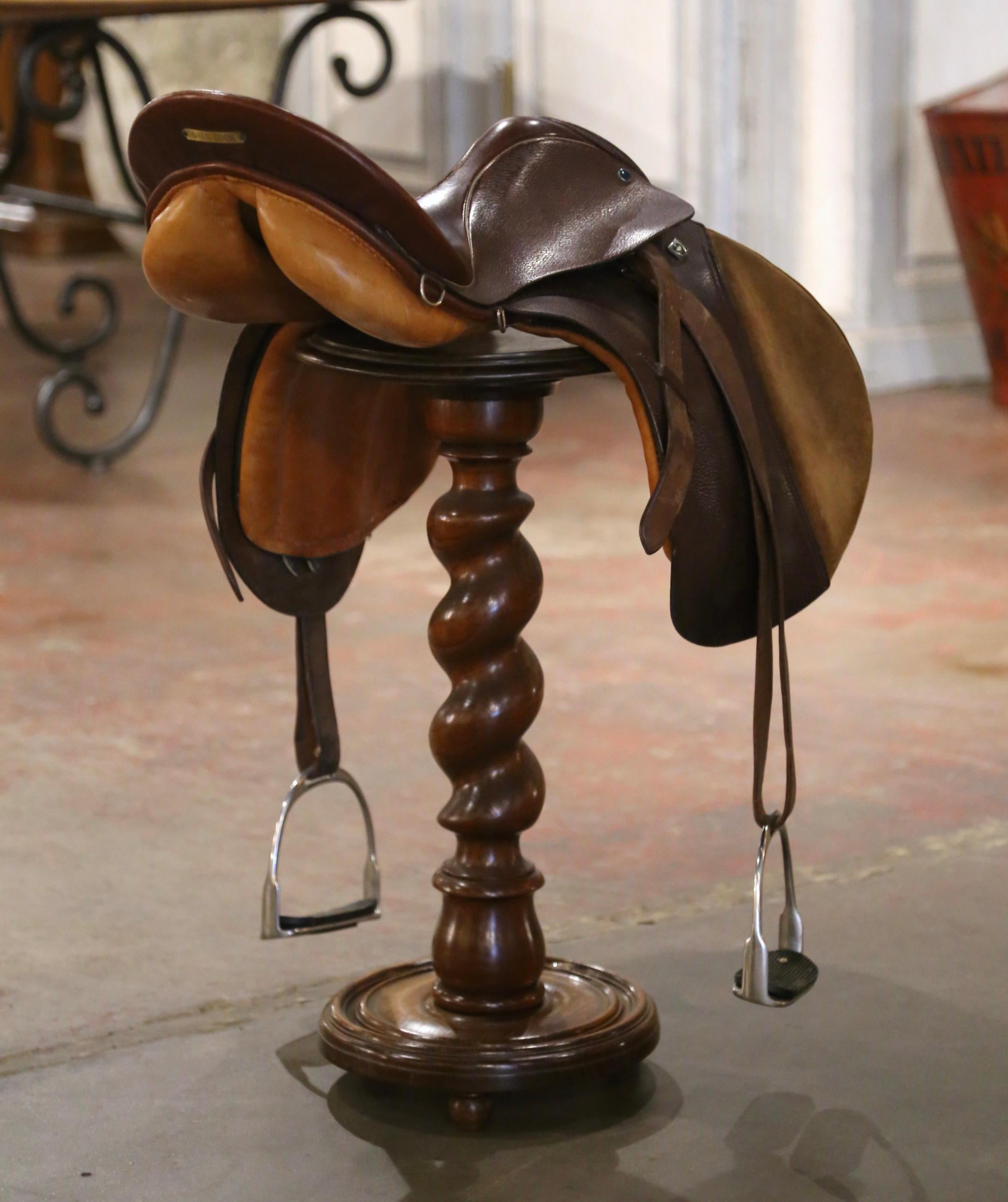 Vintage Stubben Siegfried Schweizer Brown Leder Pferdesattel im Angebot 2