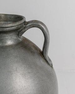 Vaso vintage in ceramica di Studio A con manico, grande forma arrotondata, anni '60