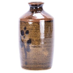 Vintage Studio Ceramics Flaschenvase - Natürliche dekorierte Glasur