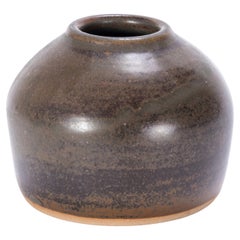 Jarrón Capullo Vintage Studio Ceramics - Esmalte Tierra Natural