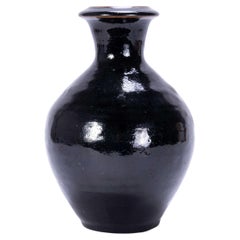 Vase organique vintage Studio Ceramics - Verre riche foncé