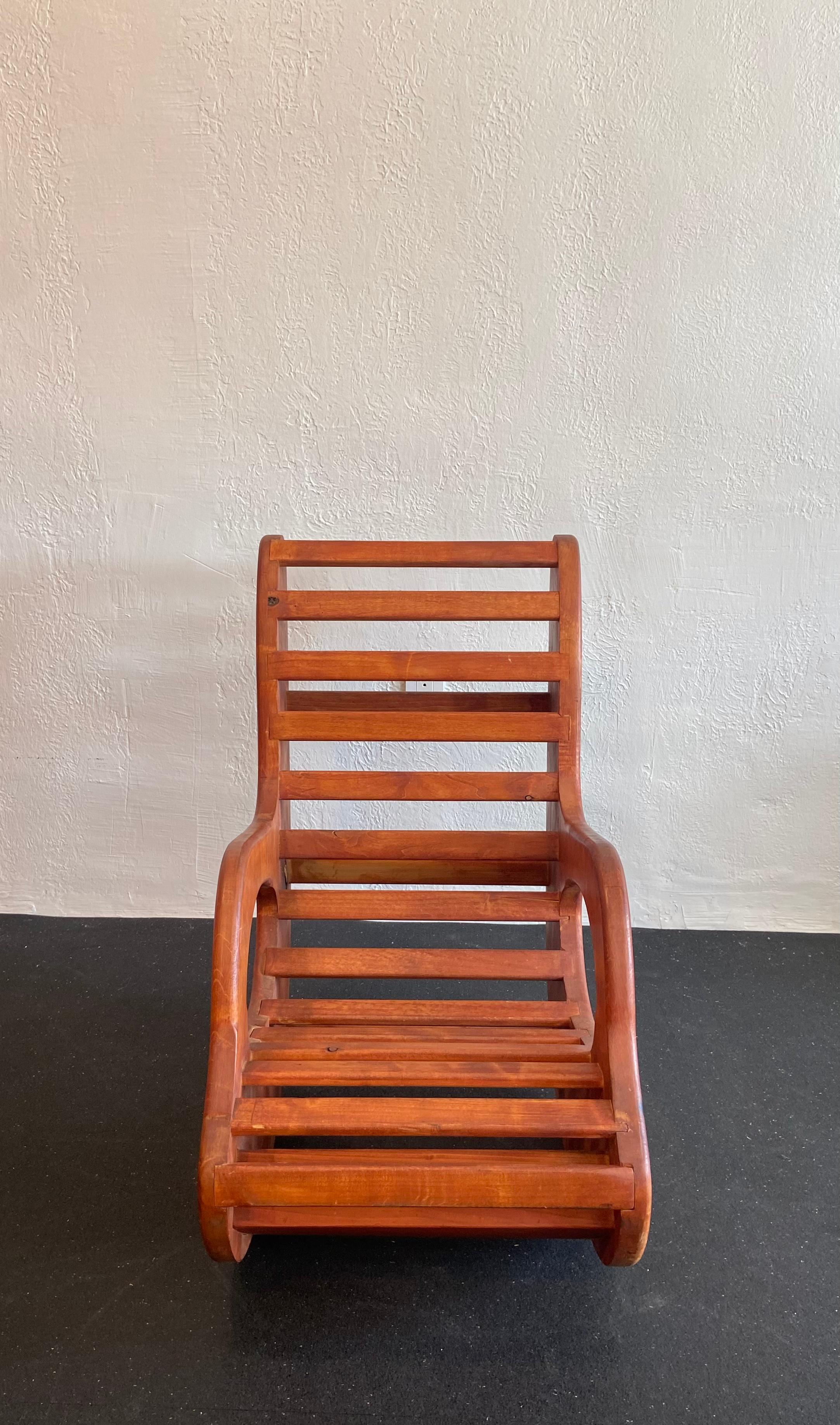 American Studio Craft Organic-Form Rocking Chair For Sale