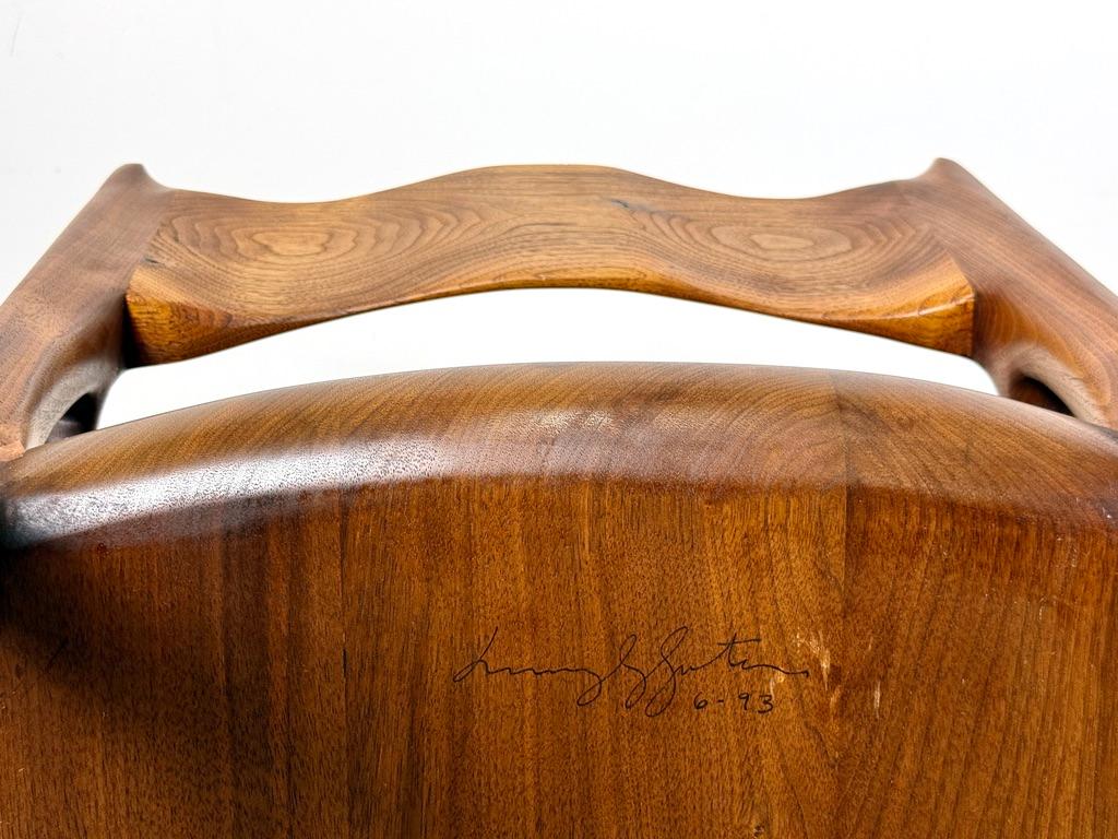 Vintage Studio Craft Silla escultórica de nogal firmada Organic Modern Maloof Style en venta 4
