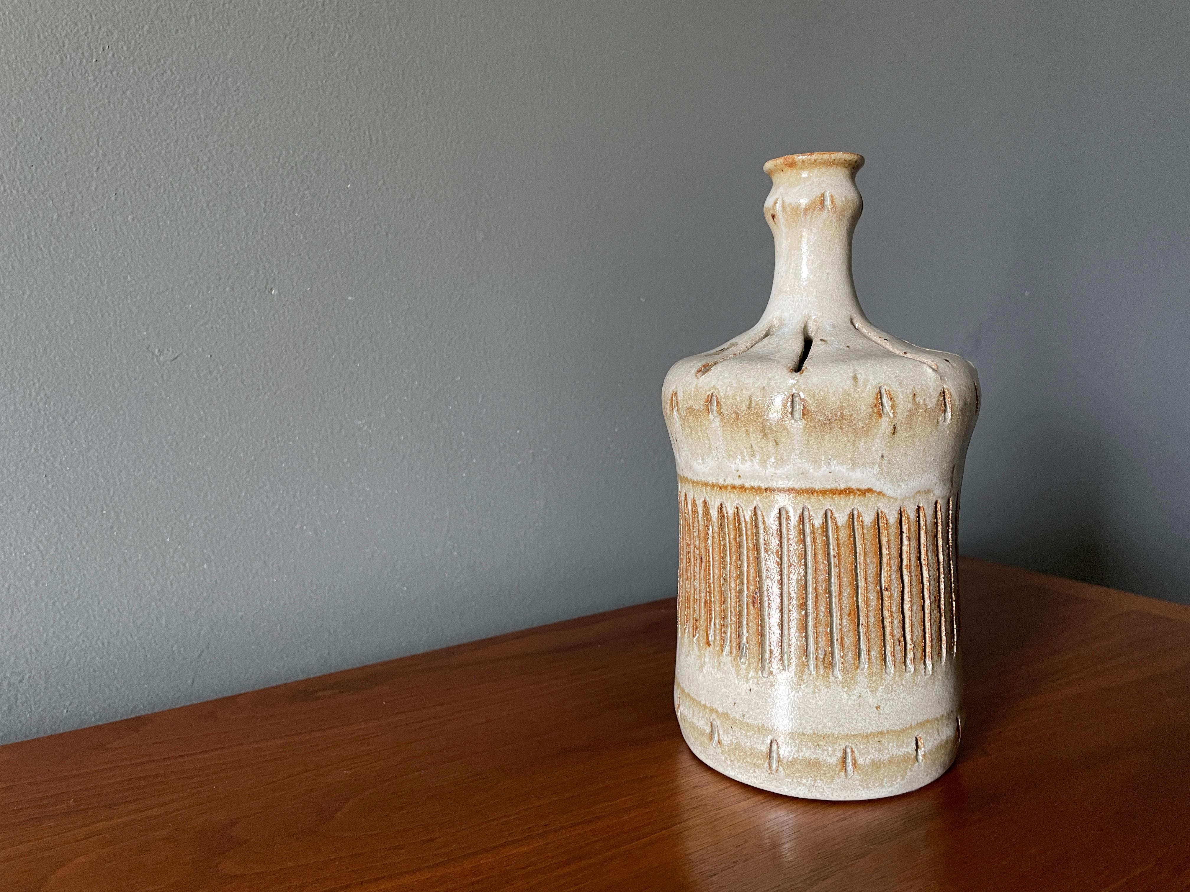 Mid-Century Modern Vintage Studio Crafted Ceramic Vase, circa 1980s