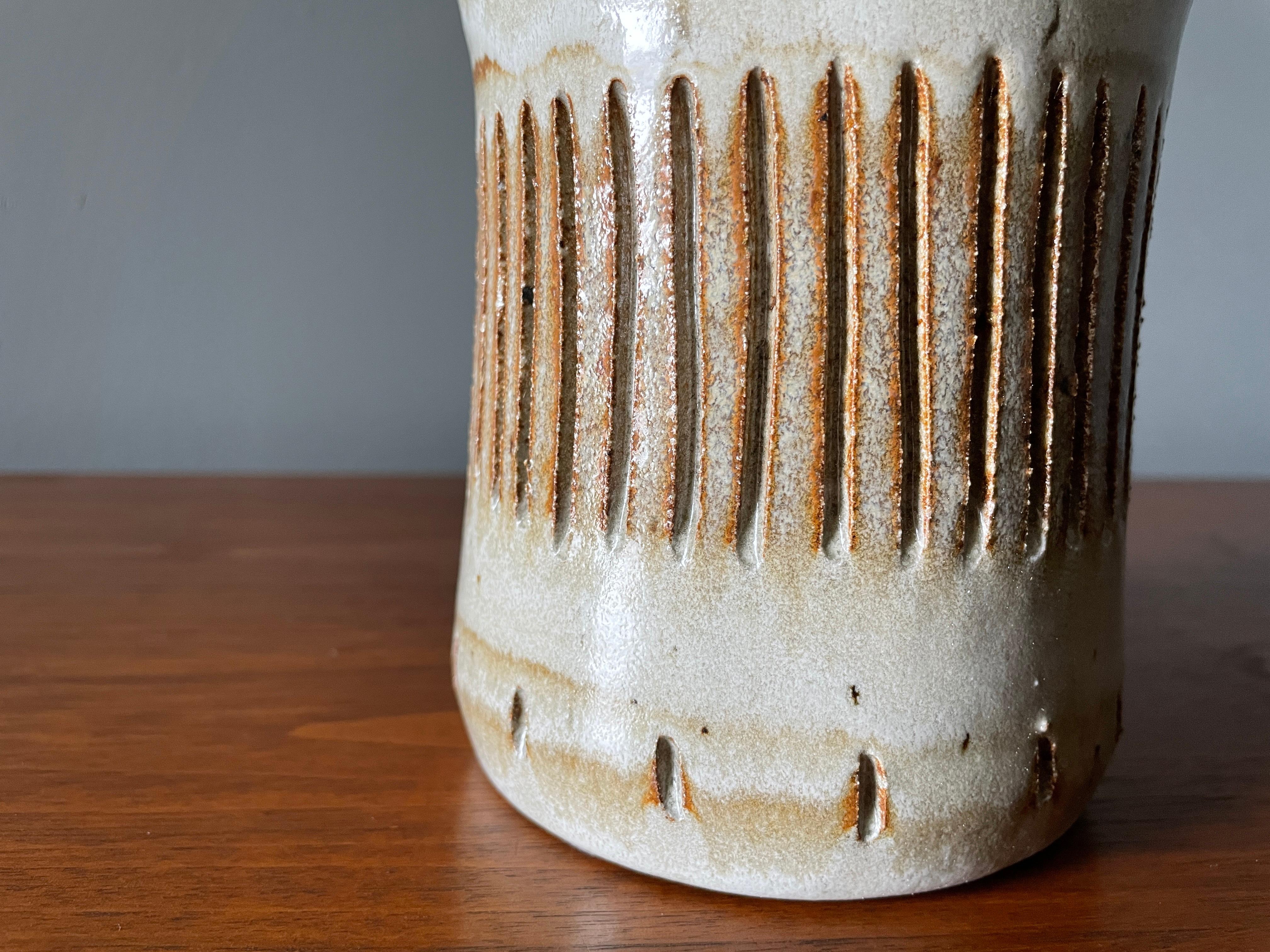 20th Century Vintage Studio Crafted Ceramic Vase, circa 1980s