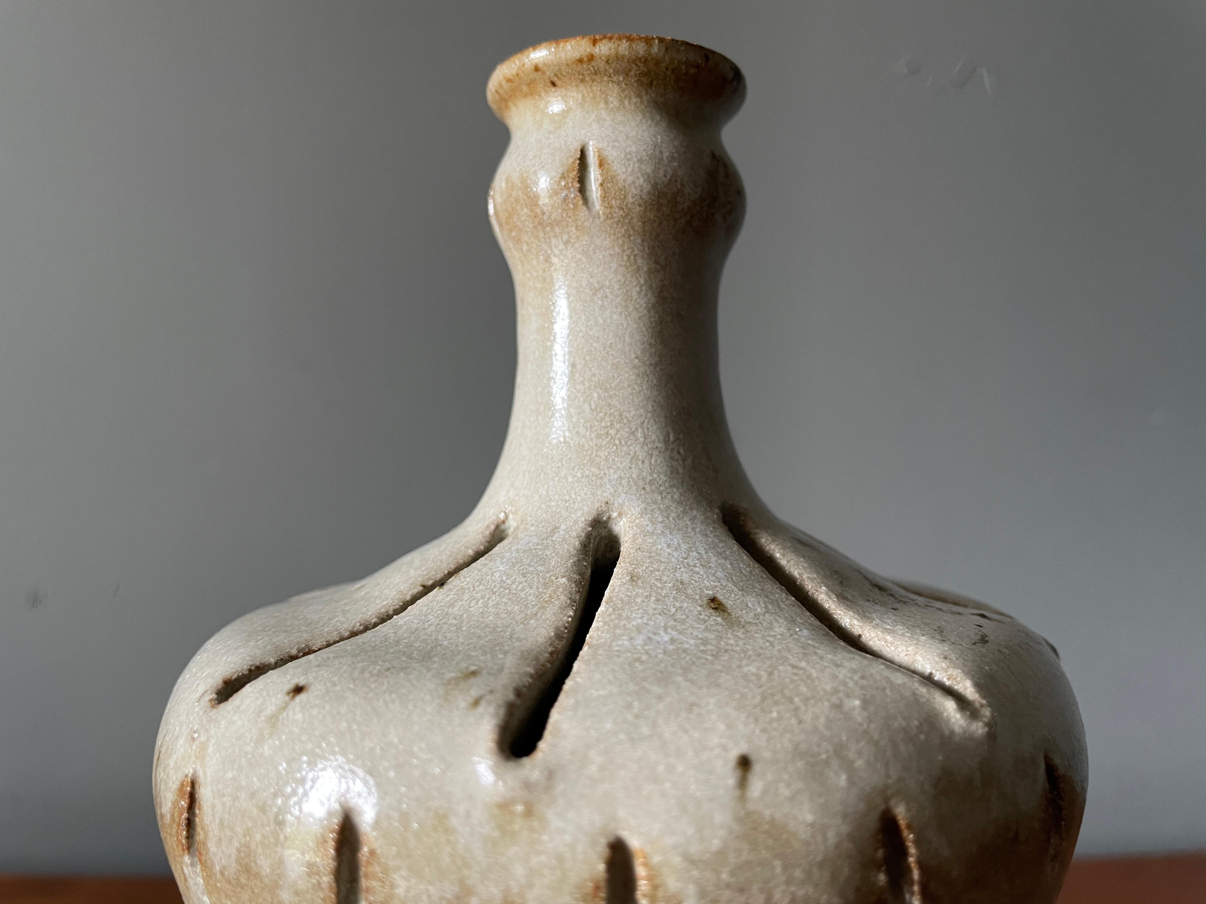 Vintage Studio Crafted Ceramic Vase, circa 1980s 1