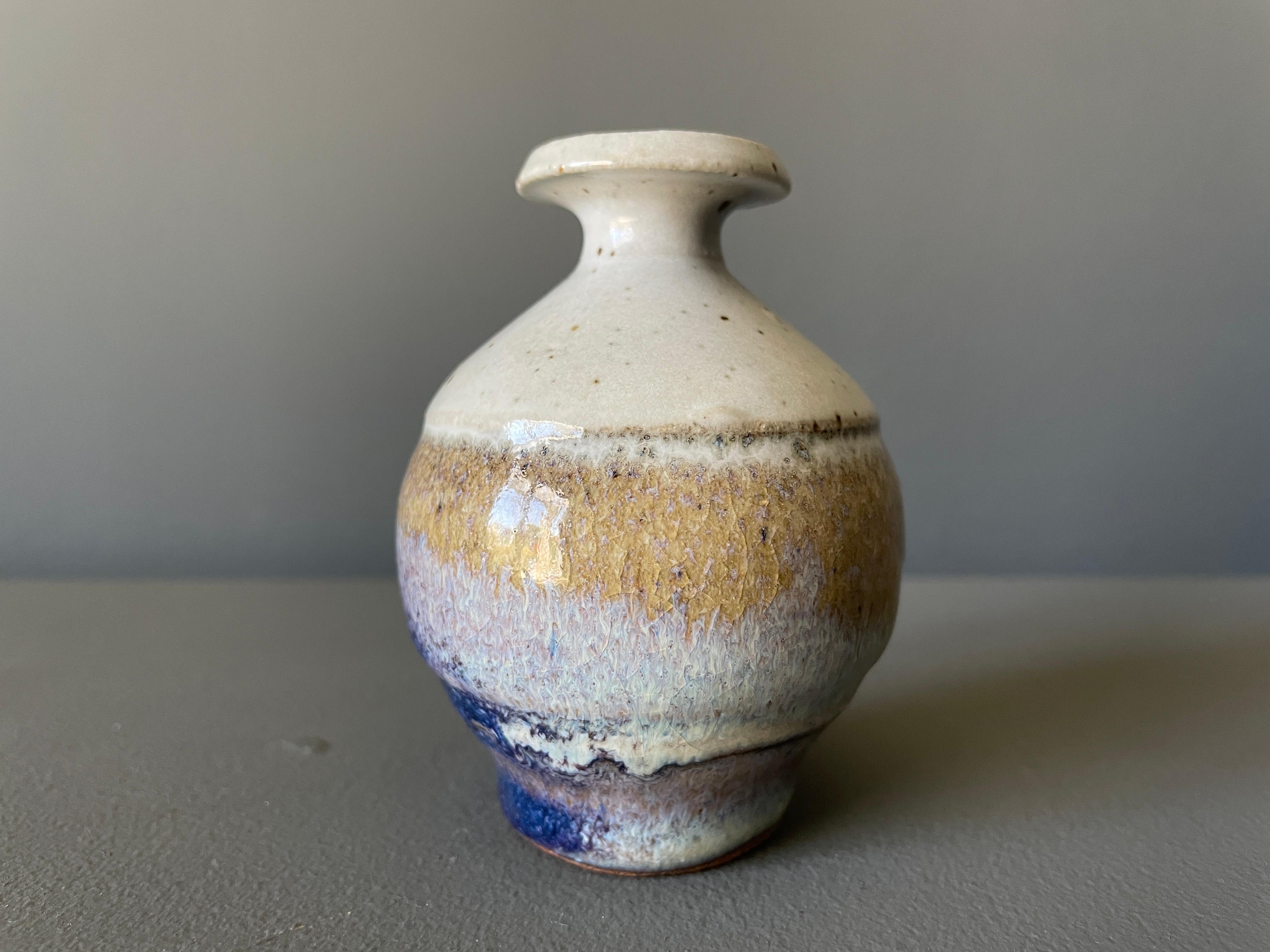 Vintage Studio Crafted Weed Pot Bud Vase circa 1960s In Good Condition In Costa Mesa, CA