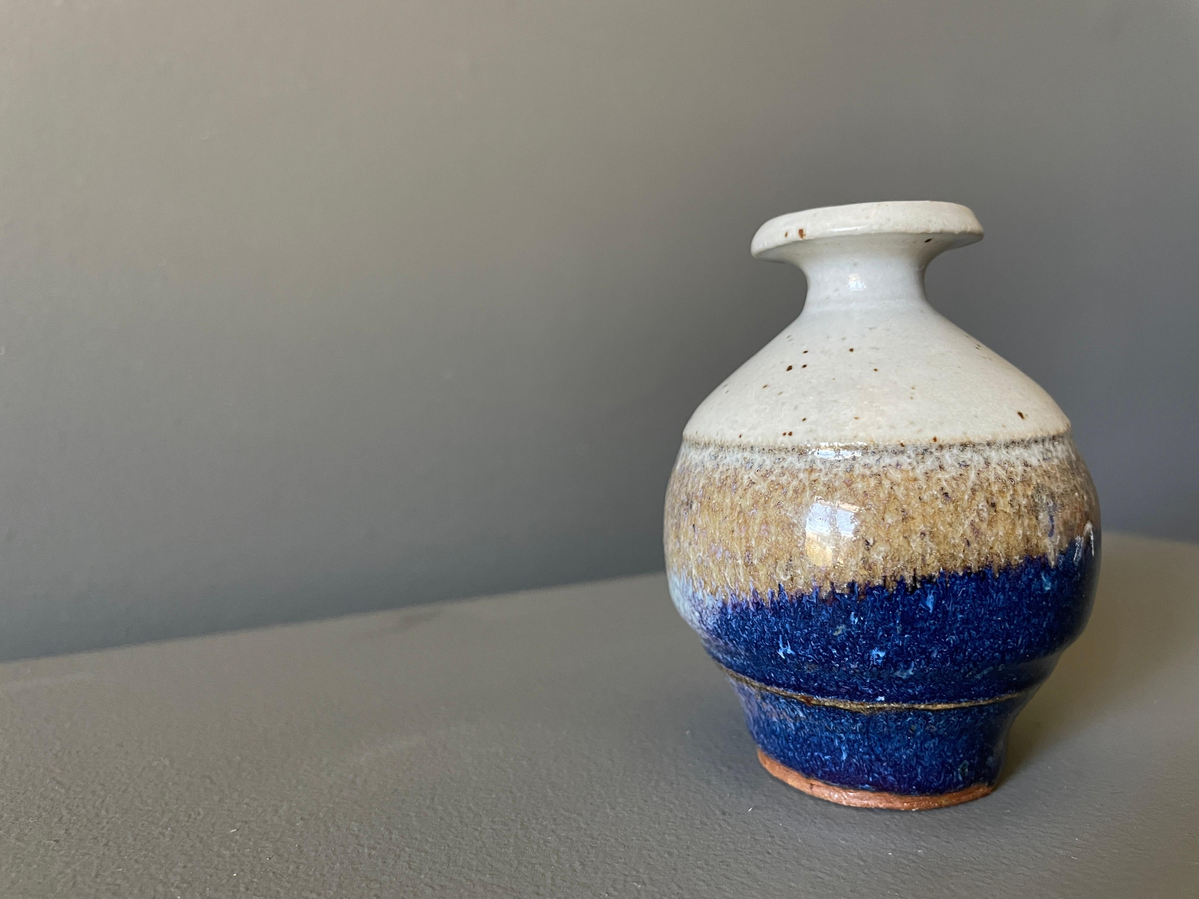 Ceramic Vintage Studio Crafted Weed Pot Bud Vase circa 1960s