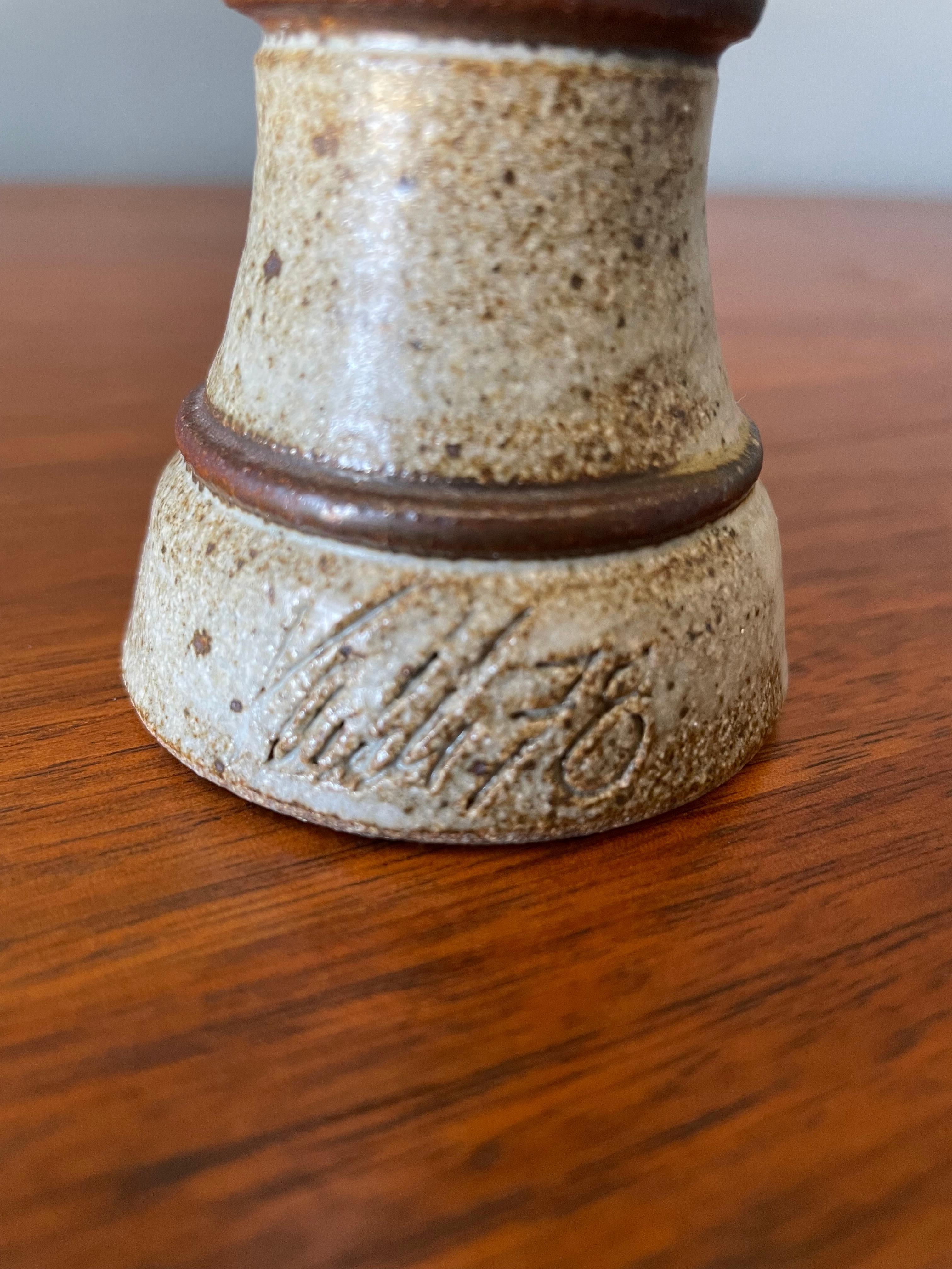 Glazed Vintage Studio Crafted Wine Chalice, circa 1970s