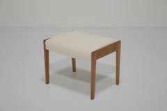 Vintage Studio Donegal Tweed and Oak Stool, 1960s.