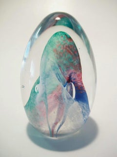 Vintage Studio Glas Briefbeschwerer - Unsigned - Mitte des 20.