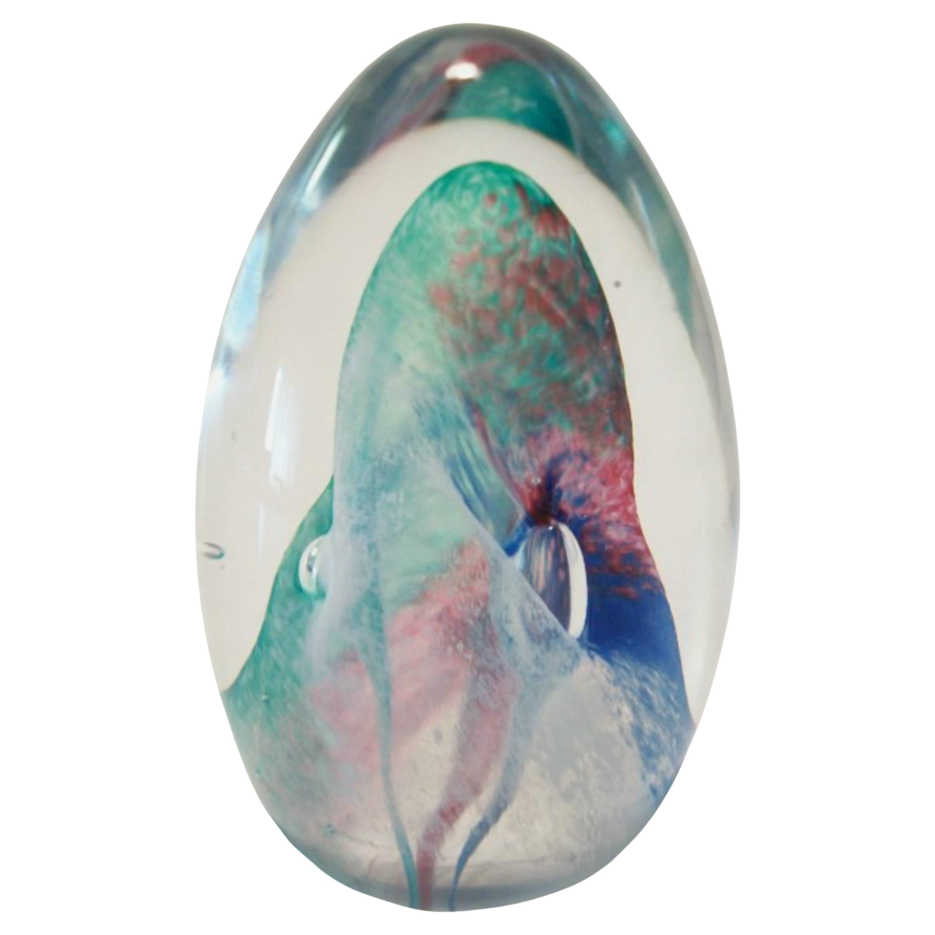 Vintage Studio Glas Briefbeschwerer - Unsigned - Mitte des 20.