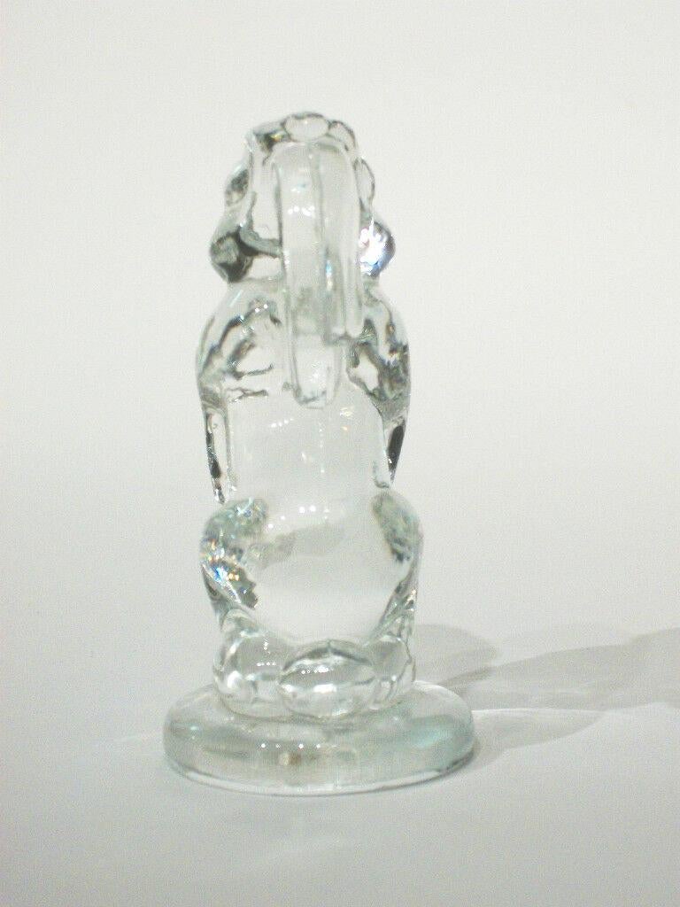Modern Vintage Studio Glass Rabbit Figure Paper Weight, Russia, circa 1980s For Sale