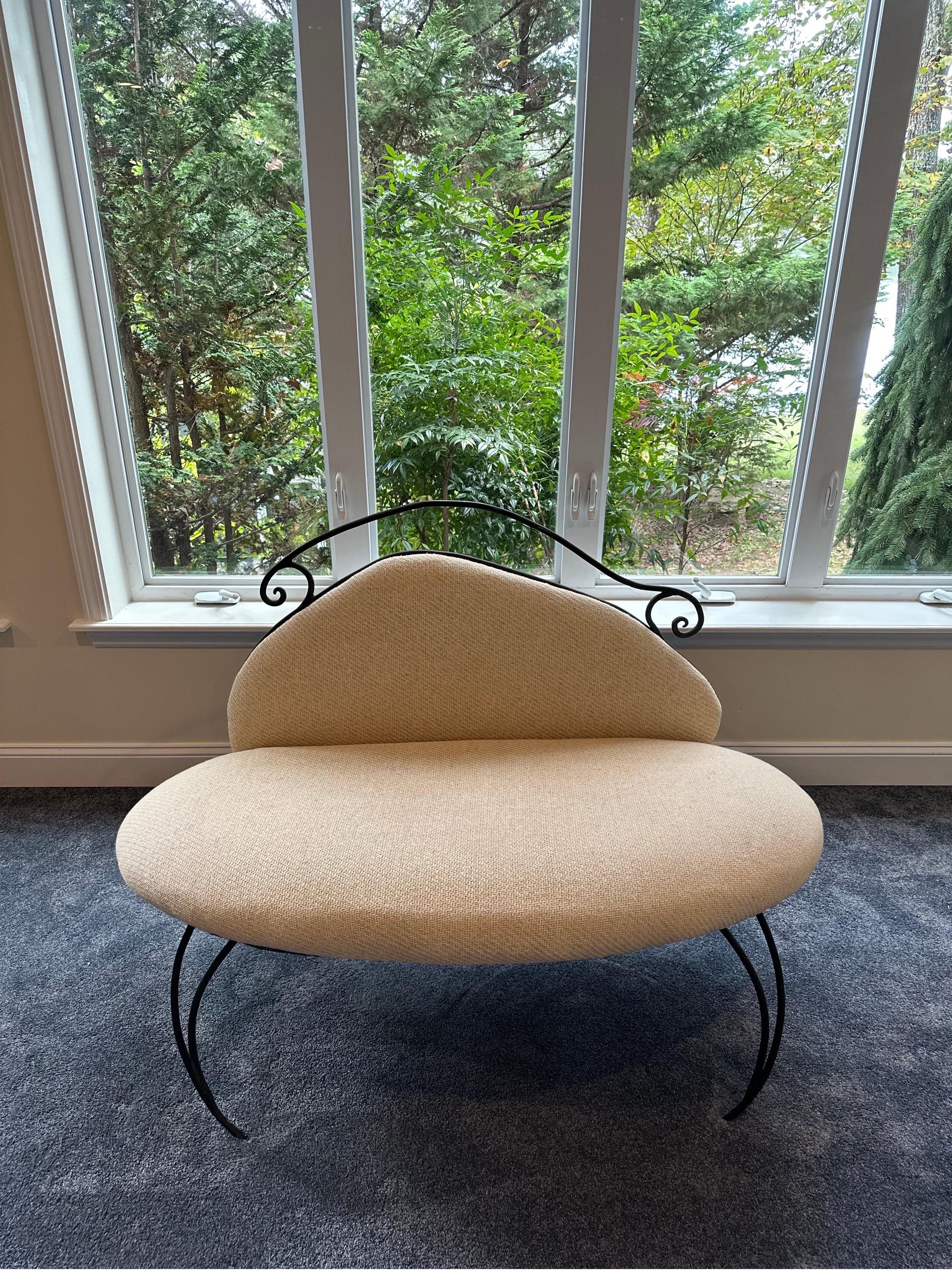 Moderne Banc artisanal en fer forgé Vintage Studio Made en vente