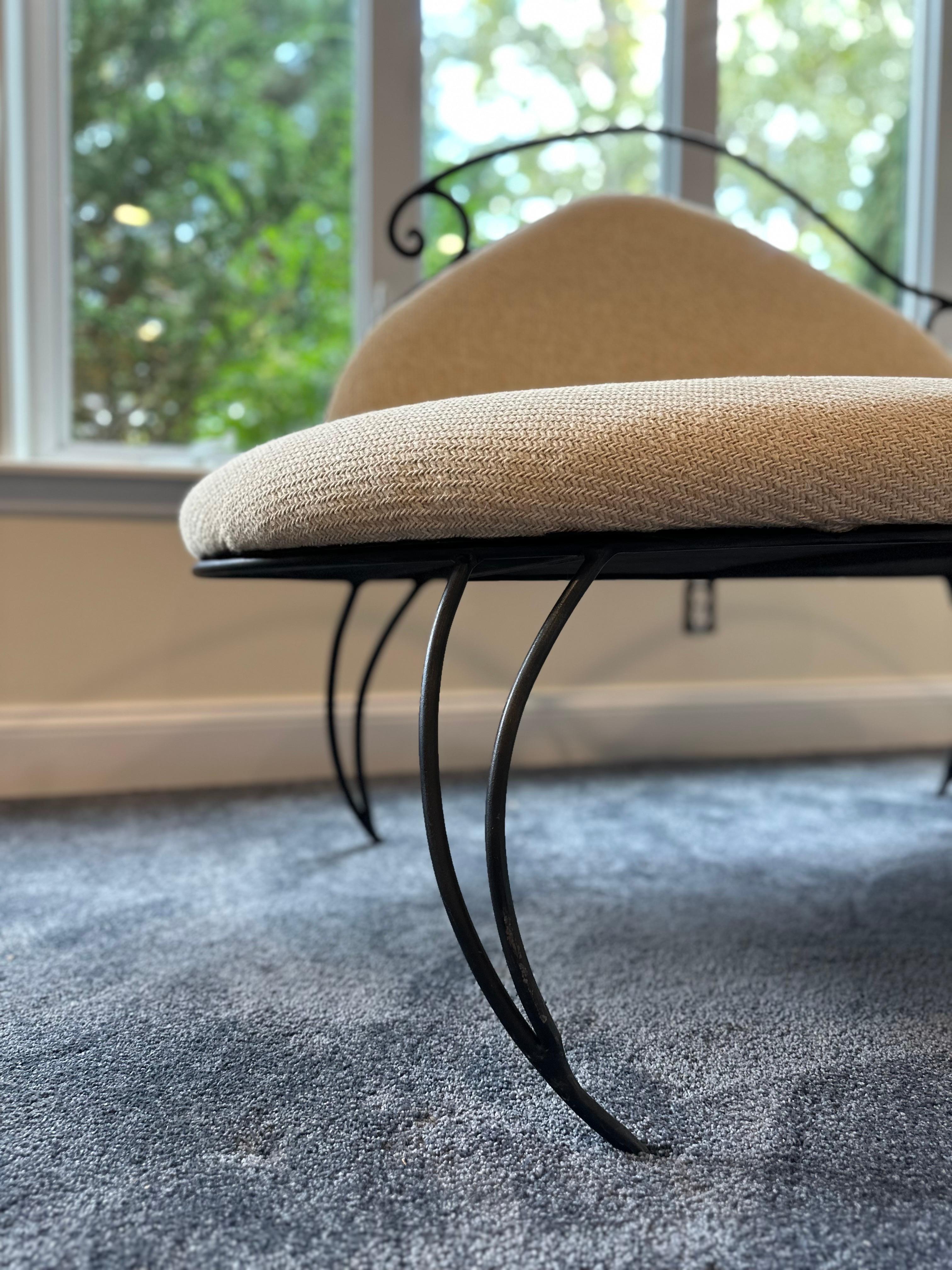 Banc artisanal en fer forgé Vintage Studio Made en vente 2