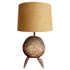 Vintage Studio Pottery 1970s Table Lamp
