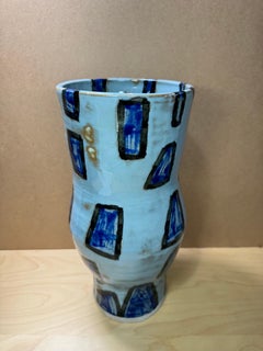 Vintage Studio Pottery Blue Vase