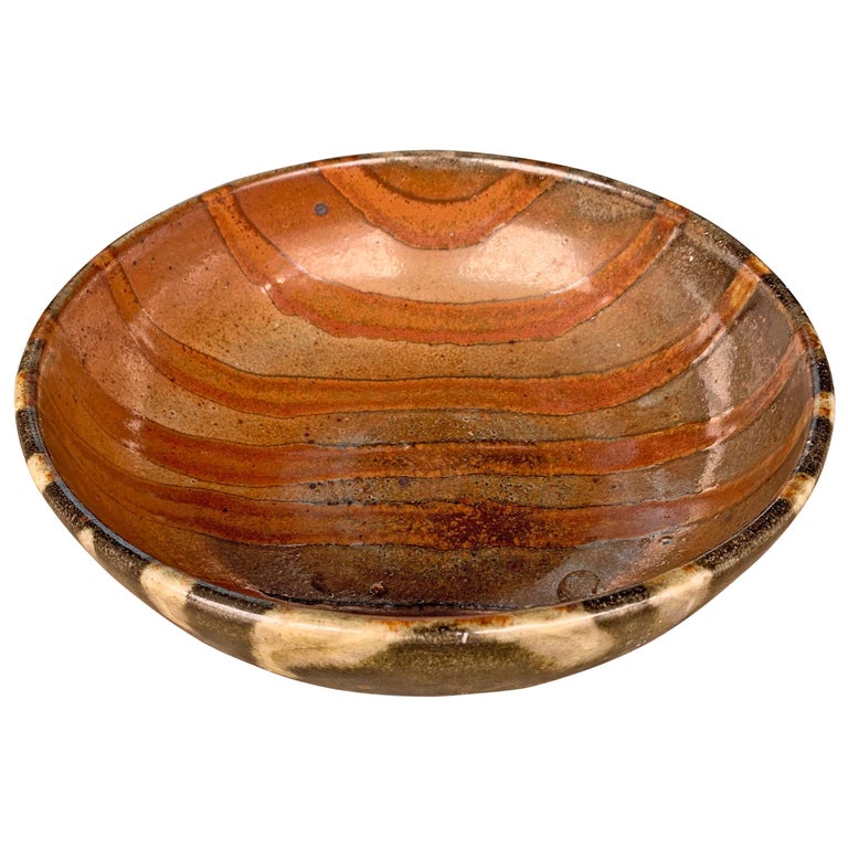 Vintage Studio Pottery Bowl For Sale at 1stDibs