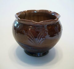 Vintage Studio Pottery Bowl - Incised Decoration - Unsigned - Mid 20th Century