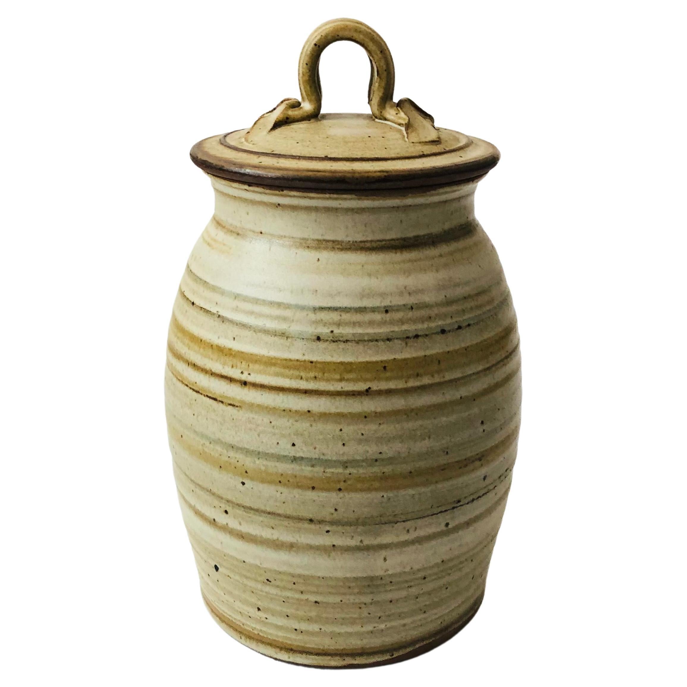 Vintage Studio Pottery Canister by Tim Wedel