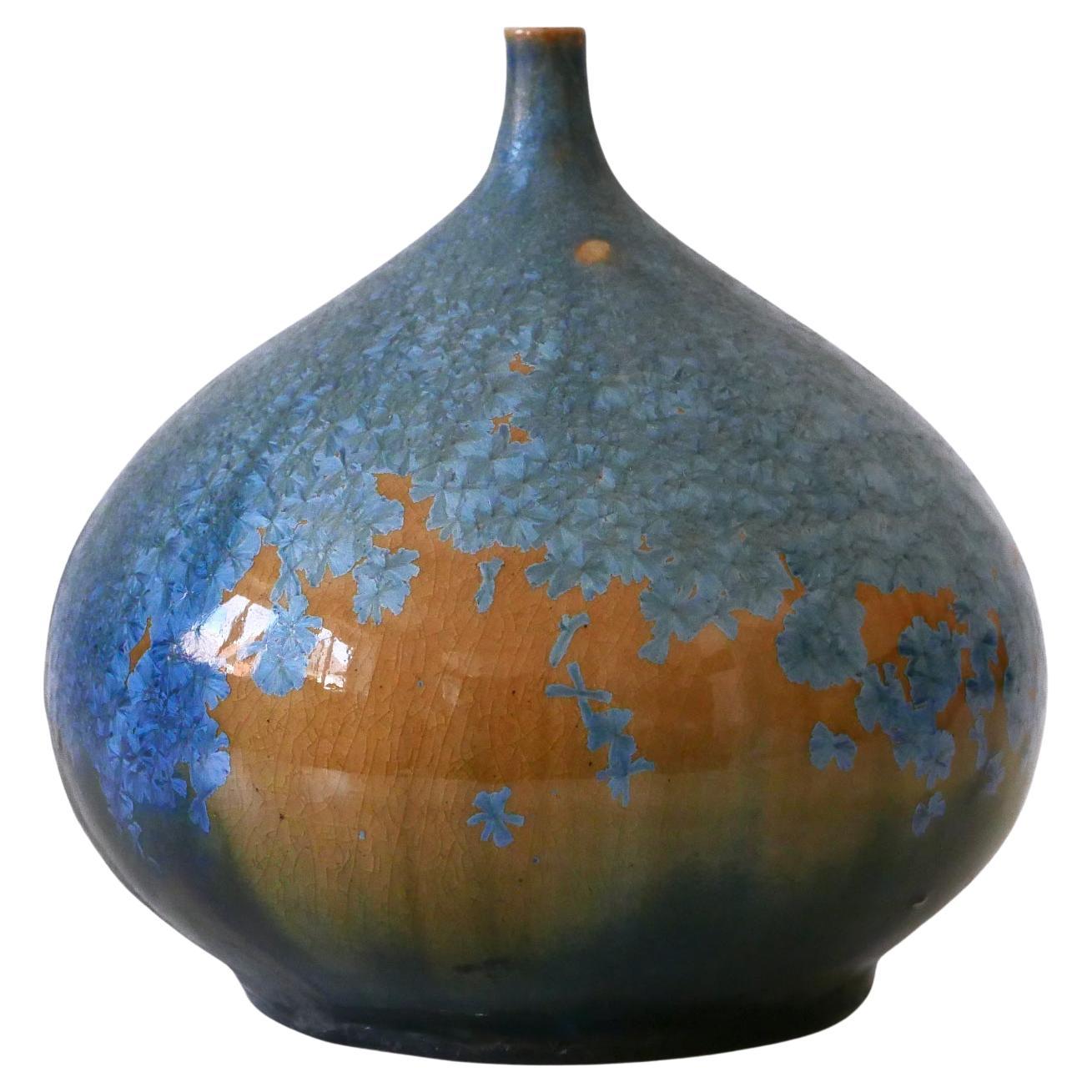 Vaso vintage in ceramica Studio Pottery No 04 di Ilse Ludwig-Korbel Germania 1983